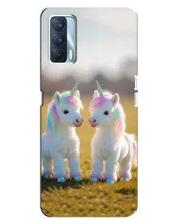 Чехол для OPPO A92s с картинкой «Пара единорогов»