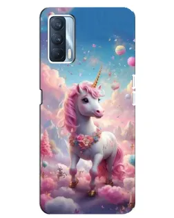Чехол для OPPO A92s с картинкой «Единорог среди облаков»