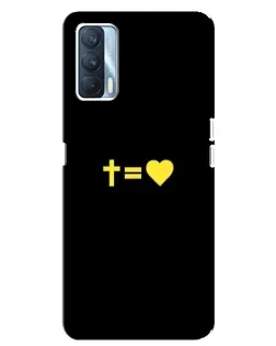 Чехол для OPPO A92s с картинкой «Сердце и Крест»