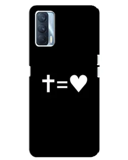 Чехол для OPPO A92s с картинкой «Крест и Сердце»