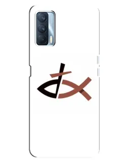 Чехол для OPPO A92s с картинкой «Рыба и крест»