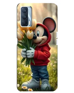 Чехол для OPPO A92s с картинкой «Микки с тюльпанами» Чехол для OPPO A92s с картинкой «Микки с тюльпанами»