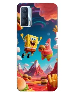 Чехол для OPPO A92s с картинкой «Космический фастфуд»