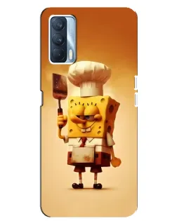 Чехол для OPPO A92s с картинкой «Губка Боб повар»