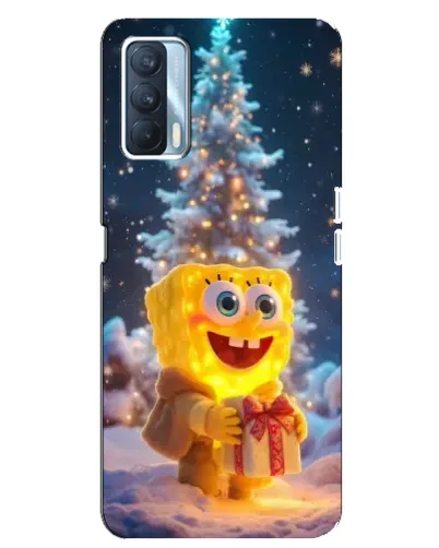 Чехол для OPPO A92s с картинкой «Рождественский Спанч Боб»