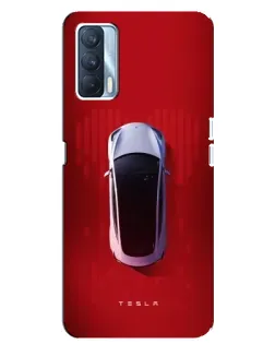 Чехол для OPPO A92s с картинкой «Tesla Top View»