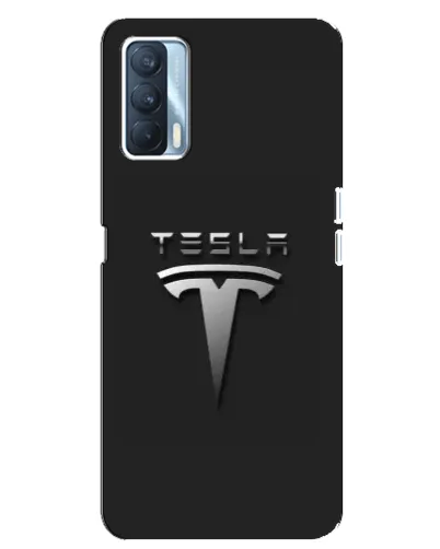 Чехол для OPPO A92s с картинкой «Стальной логотип Tesla»