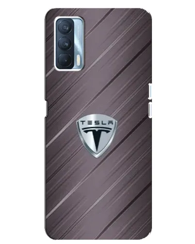 Чехол для OPPO A92s с картинкой «Металлическая текстура Tesla»