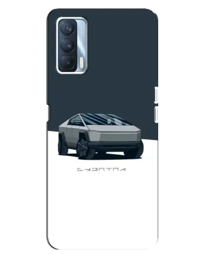 Чехол для OPPO A92s с картинкой «Серебристый Cybertruck Tesla»