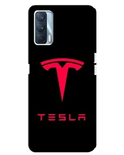 Чехол для OPPO A92s с картинкой «Tesla Red Logo»