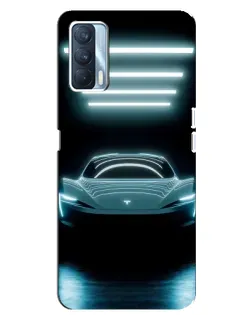 Чехол для OPPO A92s с картинкой «Tesla в неоне»