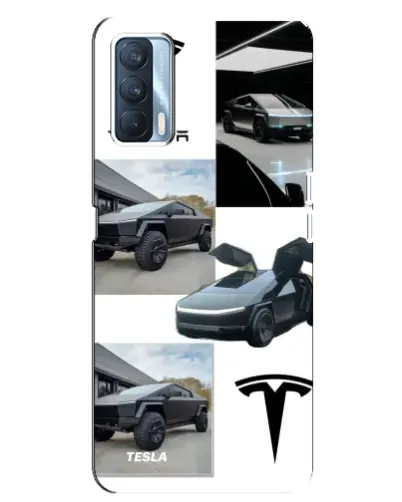Чехол для OPPO A92s с картинкой «Коллаж Cybertruck Tesla»