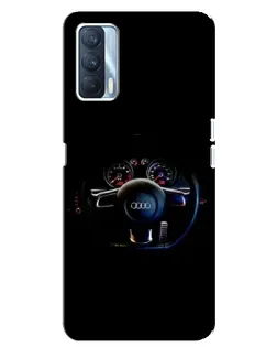 Чехол для OPPO A92s с картинкой «Салон Audi — руль»