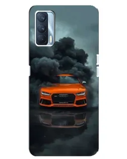 Чехол для OPPO A92s с картинкой «Audi в облаках дыма»