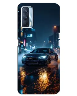 Чехол для OPPO A92s с картинкой «Ночной город и Audi»