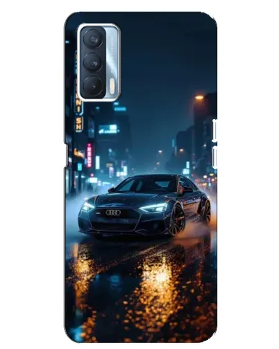 Чехол для OPPO A92s с картинкой «Ночной город и Audi»