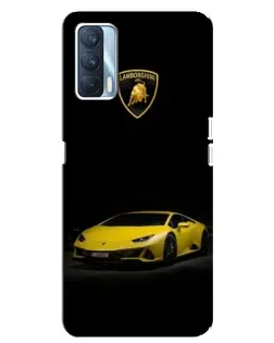 Чехол для OPPO A92s с картинкой «Lamborghini желтый акцент»