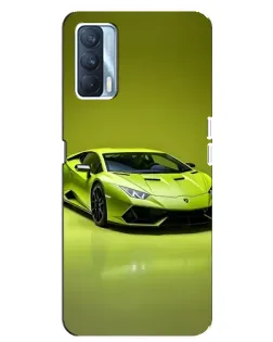Чехол для OPPO A92s с картинкой «Салатовый Lamborghini Huracan»