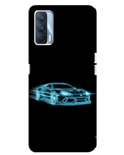 Чехол для OPPO A92s с картинкой «Неоновый контур Lamborghini»
