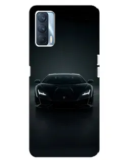 Чехол для OPPO A92s с картинкой «Черный Lamborghini Aventador»