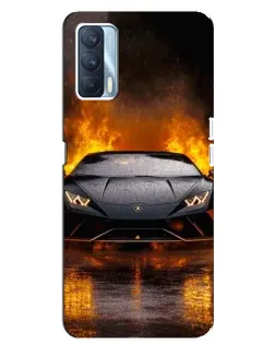 Чехол для OPPO A92s с картинкой «Lamborghini в огне»