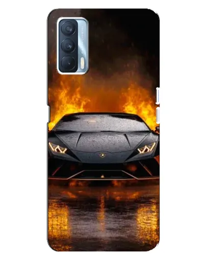 Чехол для OPPO A92s с картинкой «Lamborghini в огне»
