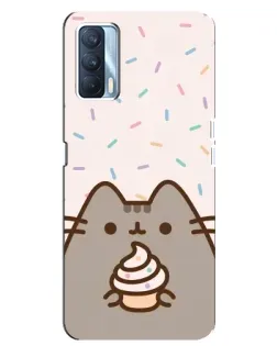 Чехол для OPPO A92s с картинкой «Пушин с кексом»