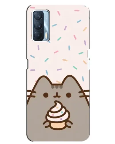 Чехол для OPPO A92s с картинкой «Пушин с кексом»