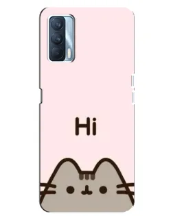 Чехол для OPPO A92s с картинкой «Пушин говорит Hi»