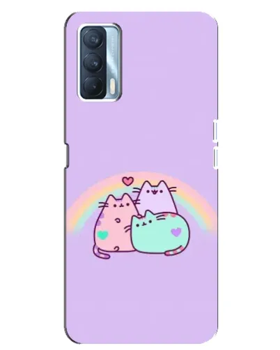Чехол для OPPO A92s с картинкой «Радужные Пушины»
