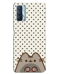 Чехол для OPPO A92s с картинкой «Пушин в горошек»