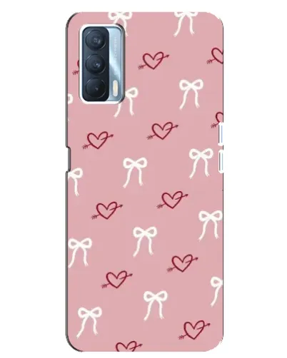 Чехол для OPPO A92s с картинкой «Сердца и банты»