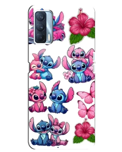 Чехол для OPPO A92s с картинкой «Стикеры Stitch и Angel»
