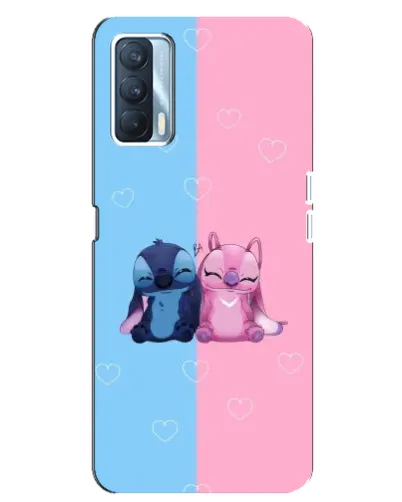 Чехол для OPPO A92s с картинкой «Stitch и Angel Love»
