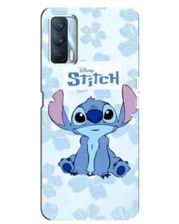 Чехол для OPPO A92s с картинкой «Stitch среди цветов» Чехол для OPPO A92s с картинкой «Stitch среди цветов»