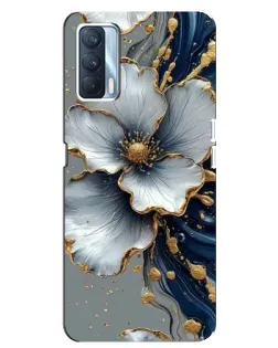 Чохол для OPPO A92s з картинкою «Біла квітка та золотий флюїд» Чохол для OPPO A92s з картинкою «Біла квітка та золотий флюїд»