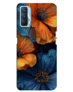 Чохол для OPPO A92s з картинкою «Яскрава синьо-помаранчева флора» Чохол для OPPO A92s з картинкою «Яскрава синьо-помаранчева флора»