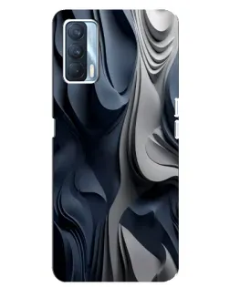 Чохол для OPPO A92s з картинкою «Об'ємні сині складки»