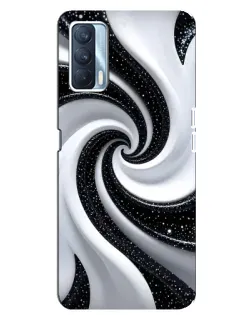 Чохол для OPPO A92s з картинкою «Чорно-біла спіраль»