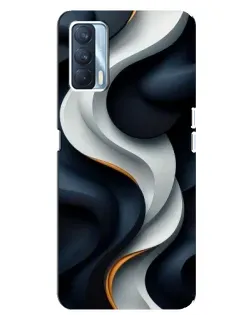 Чохол для OPPO A92s з картинкою «Об'ємні чорно-білі стрічки»