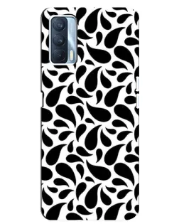 Чехол для OPPO A92s с картинкой «Контрастные черные капли»