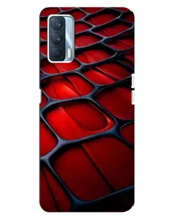 Чехол для OPPO A92s с картинкой «Красная глянцевая сетка»