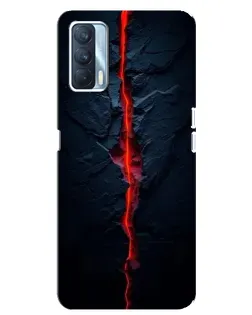 Чехол для OPPO A92s с картинкой «Kрасная лавовая трещина»