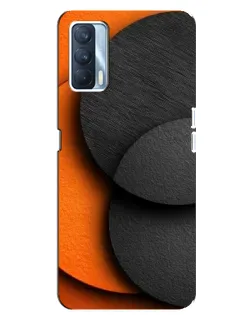 Чехол для OPPO A92s с картинкой «Геометрия оранжевых кругов»