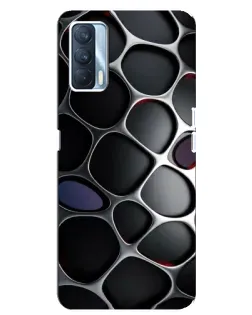 Чехол для OPPO A92s с картинкой «Объемная темная решетка»
