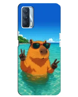 Чохол для OPPO A92s з картинкою «Морська капібара»