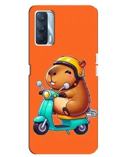 Чохол для OPPO A92s з картинкою «Капібара на скутері»