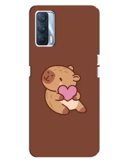 Чохол для OPPO A92s з картинкою «Капібара з серцем»