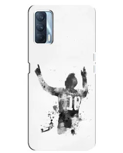 Чехол для OPPO A92s с картинкой «Черно-белый силуэт Месси» Чехол для OPPO A92s с картинкой «Черно-белый силуэт Месси»