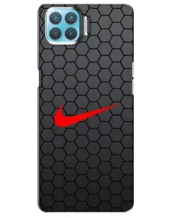 Чохол для OPPO A93 з картинкою «Nike — карбонова сітка»